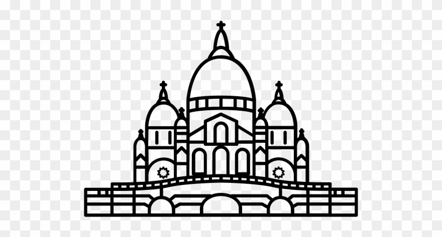 Sacre Coeur Rubber Stamp Clipart