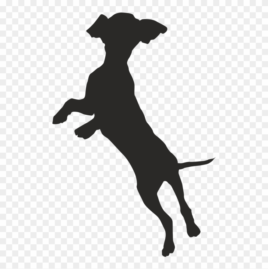 Greyhound Silhouette Sitting - Clipart