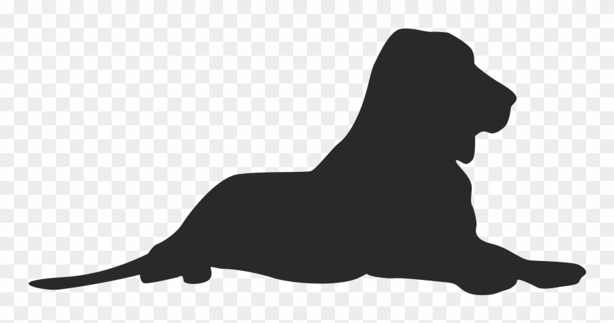 Greyhound Silhouette Sitting - Clipart