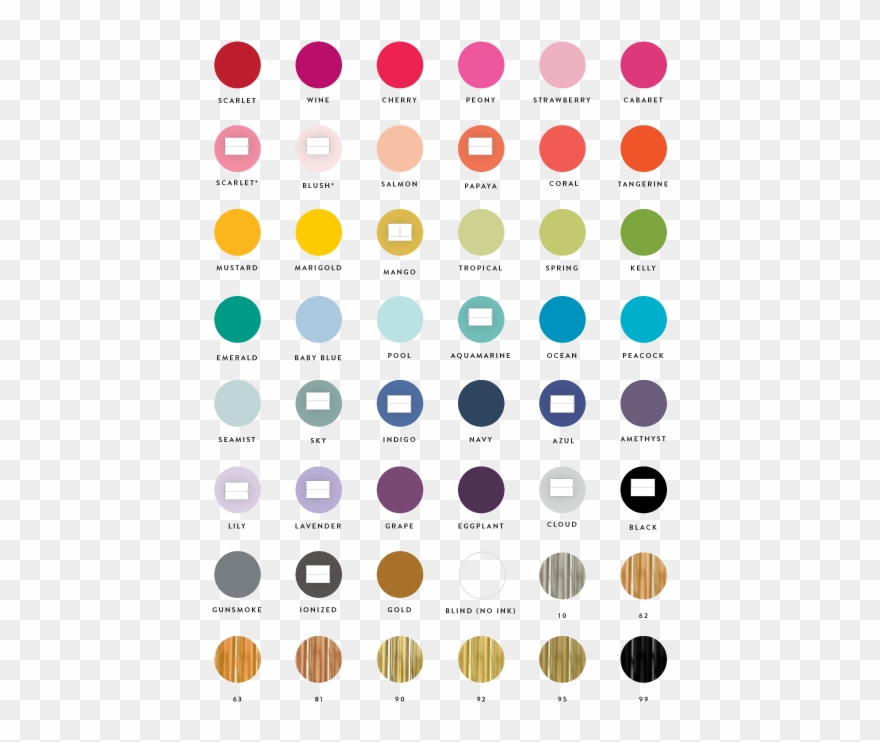 Ink Color Chart Clipart