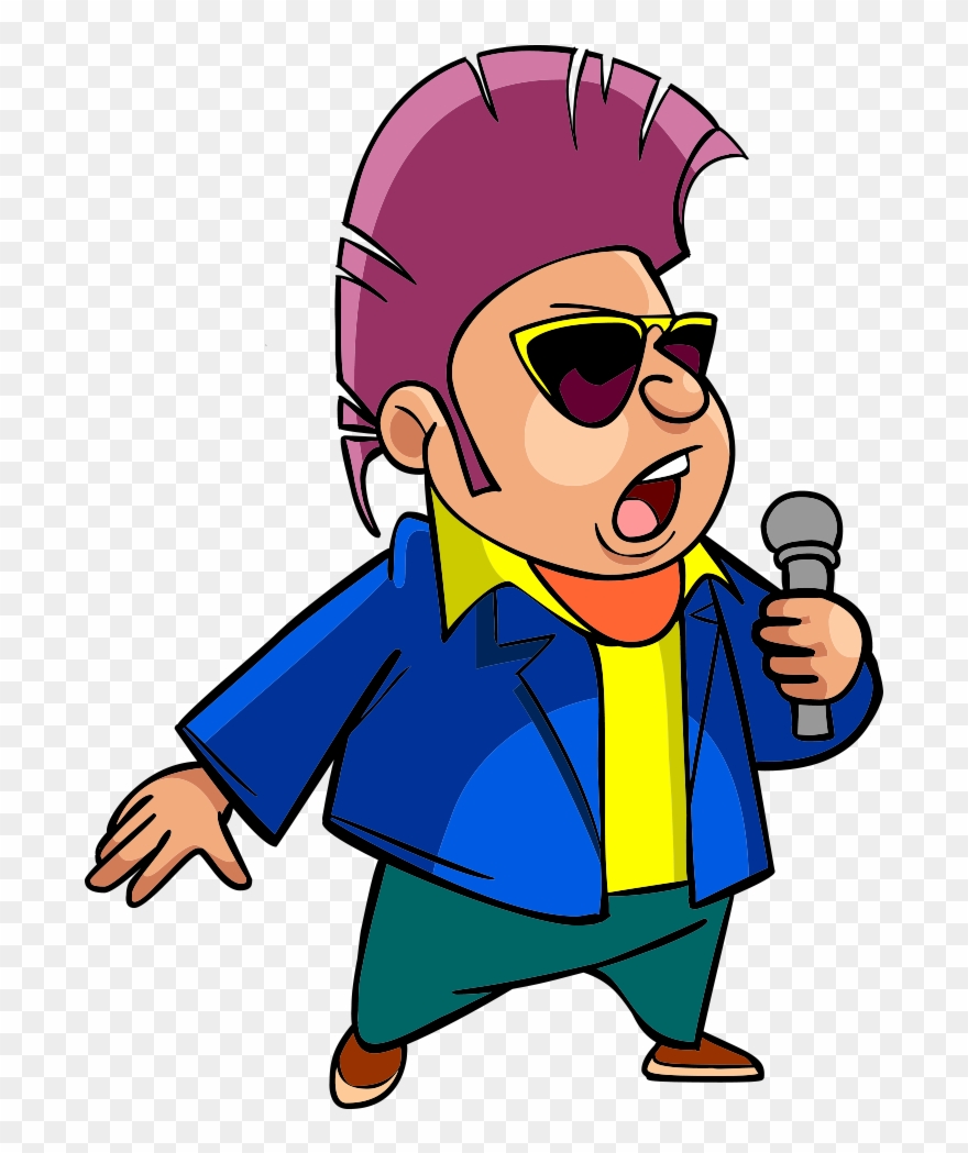 Microphone Cartoon Man Clipart
