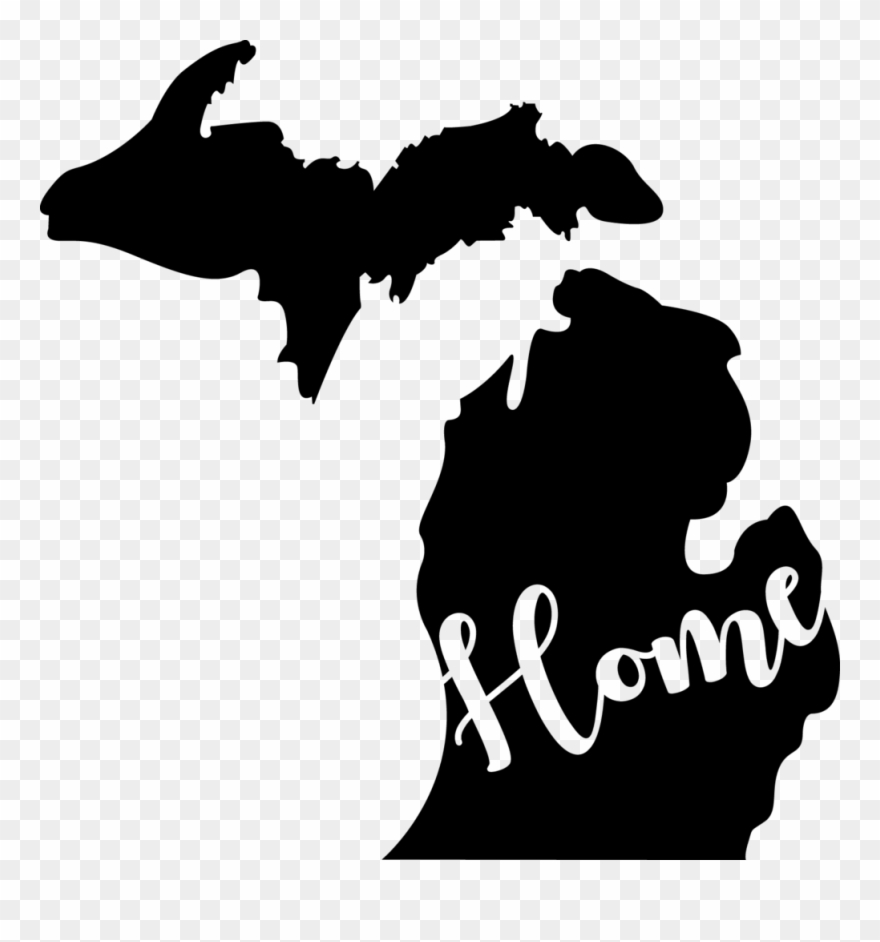 Michigan State Silhouette At Getdrawings Clipart