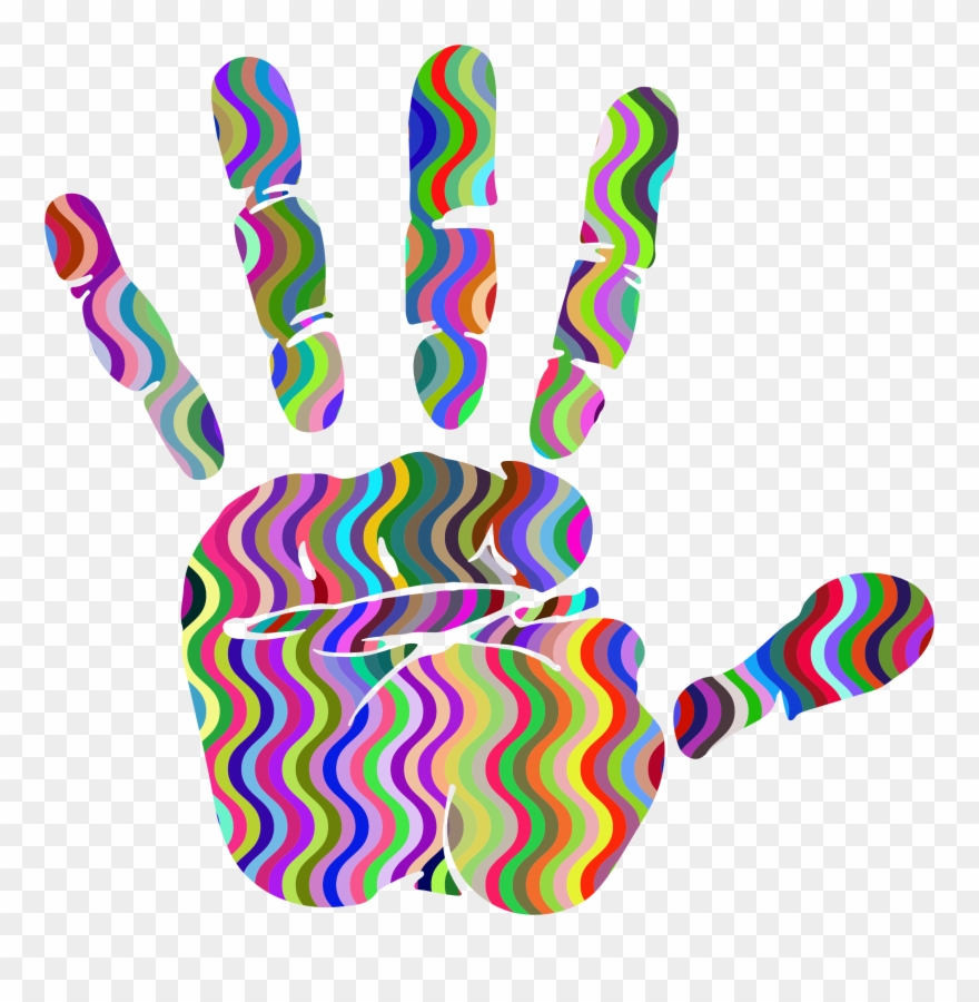 Prismatic Handprint Big Image Png Clipart