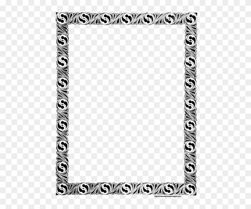A Black And White Decorative Frame Clipart