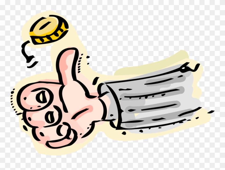 Vector Illustration Of Decision Making Hand Flipping Clipart