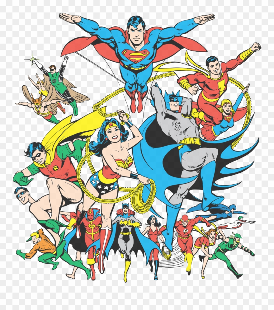 Dc Comics Justice League Assemble Youth T Shirt Clipart