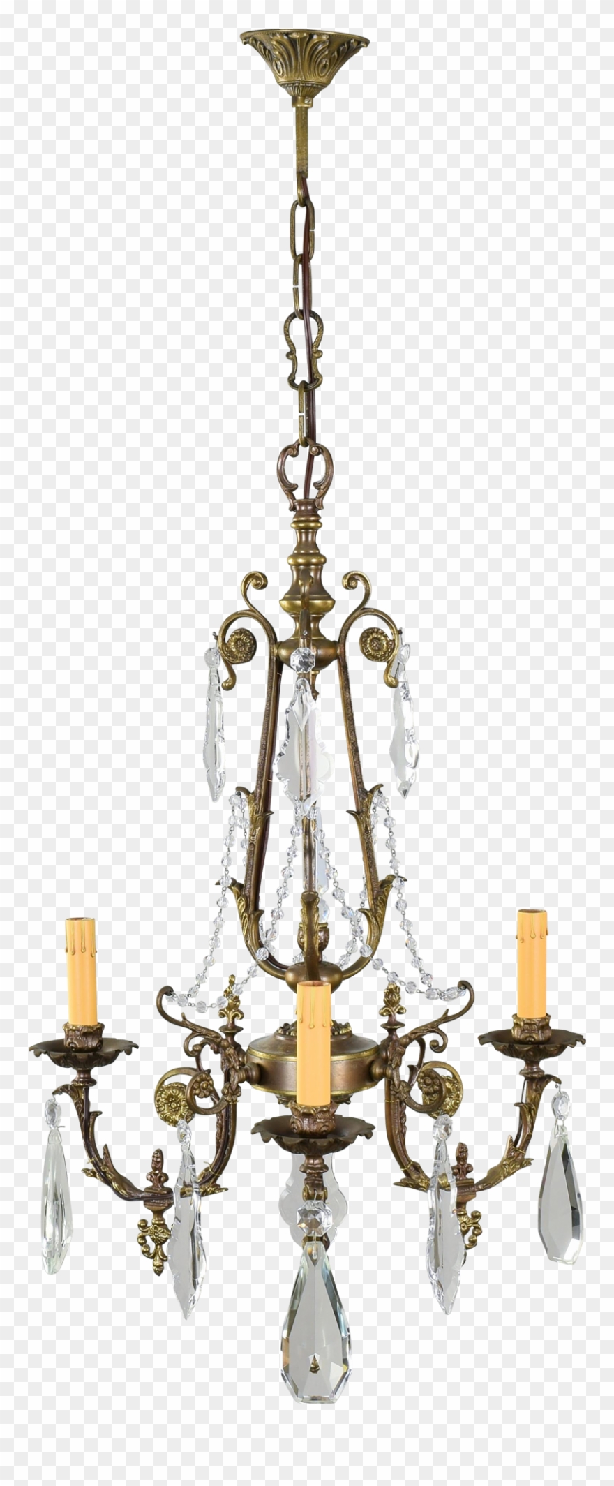 French Bronze And Crystal Light K R Clipart