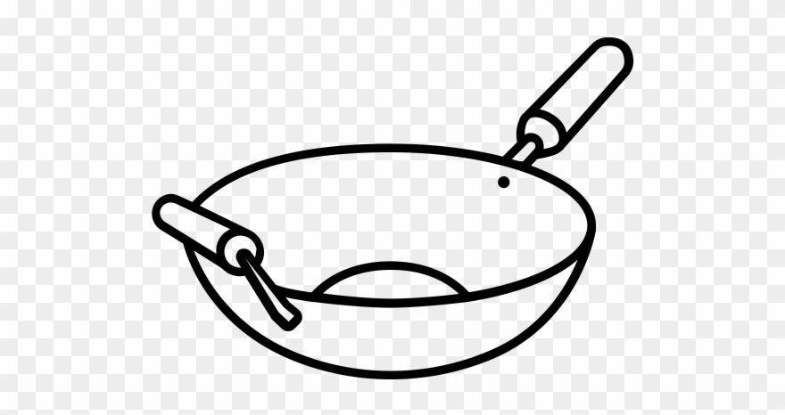 Wok Rubber Stamp Clipart
