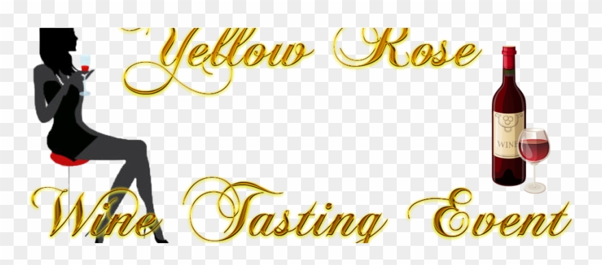 Yellow Rose Monthly Wine Tasting Event Clipart