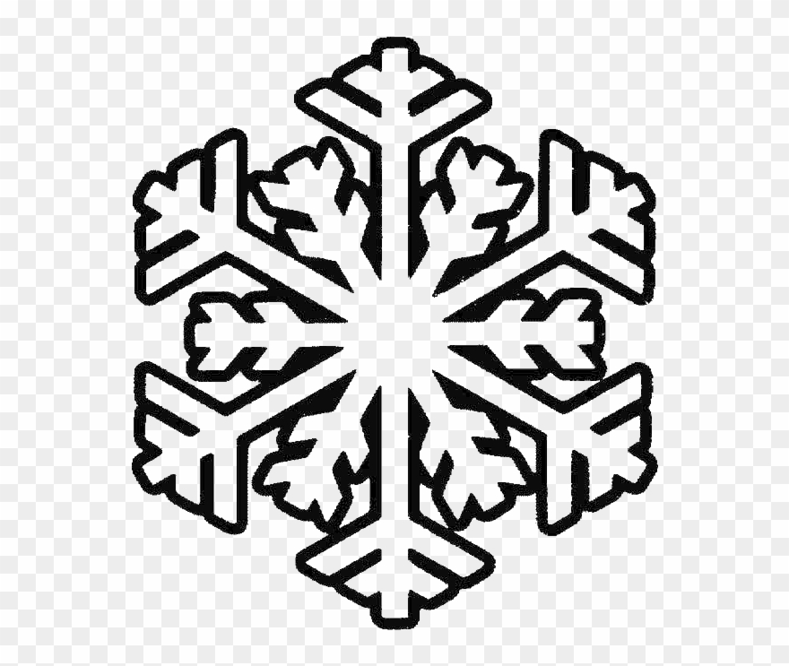 Christmas Snowflakes Coloring Page Clipart
