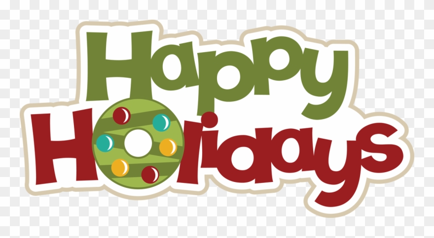 Happy Holidays Christmas Title, $0 Clipart