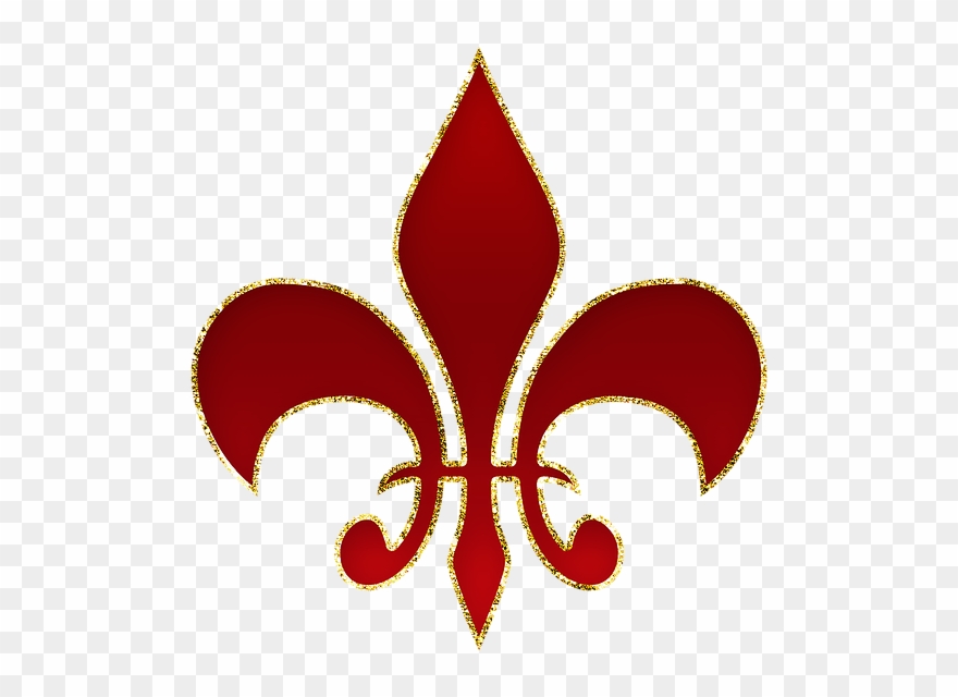 Fee Red Fleur De Lis Clipart / Clip Art Great For Christmas - Png Download