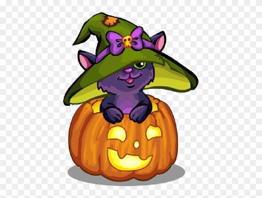 Halloween Cat Clip Art Clipart Cat Kitten Clip Art - Png Download