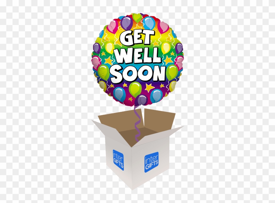 Get Well Soon Rainbow Balloons Clipart