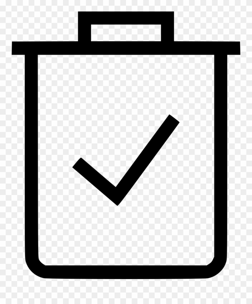 Bin Check Mark Ttash Clipart