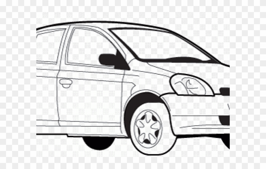 Toyota Clipart Black And White - Png Download