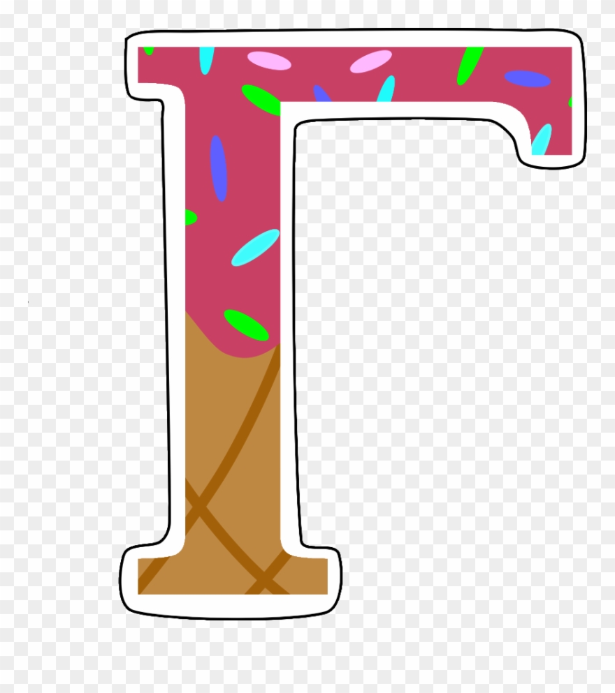 Ice Cream Greek Letters Sticker Clipart
