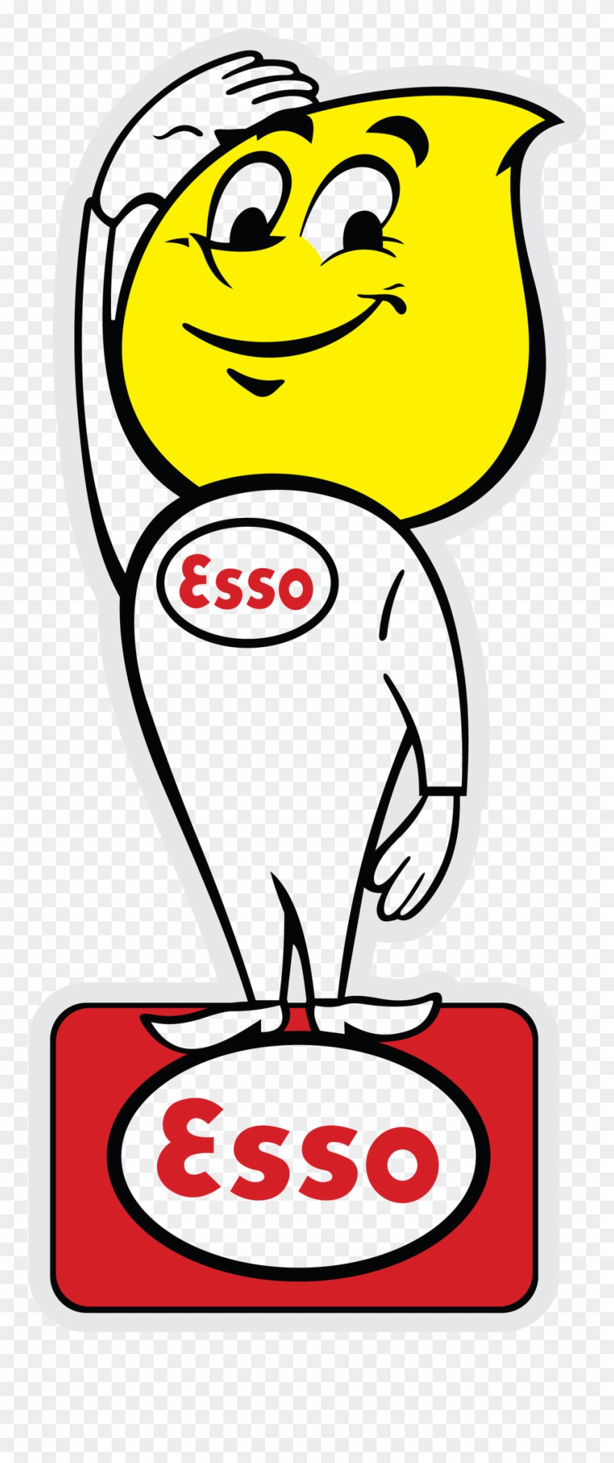 30″ Esso Oil Drop Boy Clipart