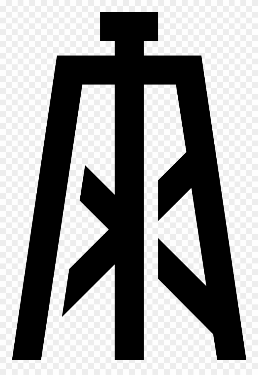 Clip Art Black And White Library Platform Petroleum - Png Download