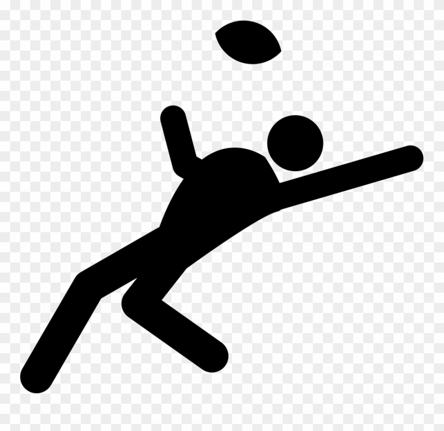 Rugby Player Trying To Catch The Ball Comments Clipart