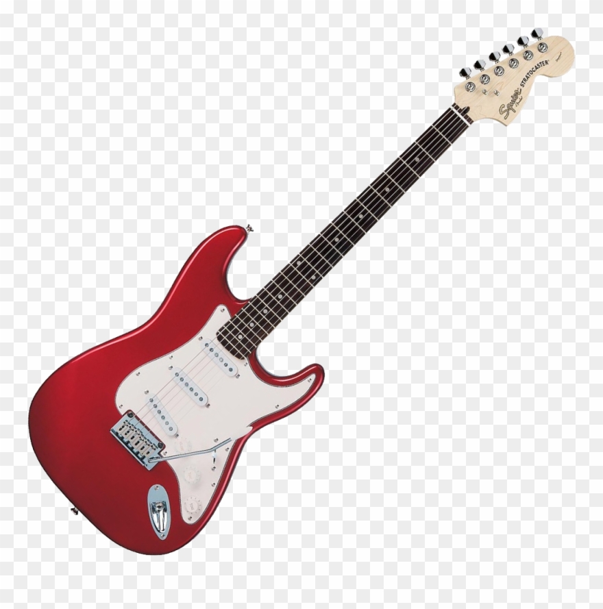 Bass Guitar Clipart Red Electric Guitar - Png Download