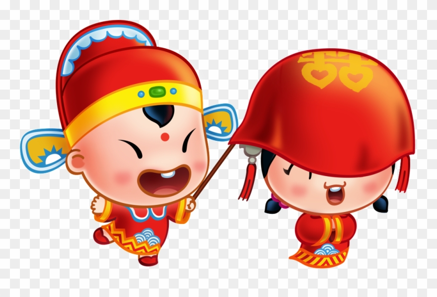 La Bufanda Roja Y Una Unión Armoniosa Dura Cien Años Clipart