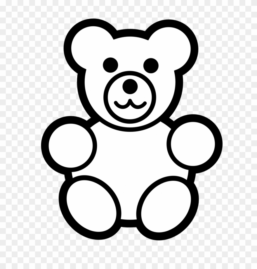 Teddy Bear Outline Clipart