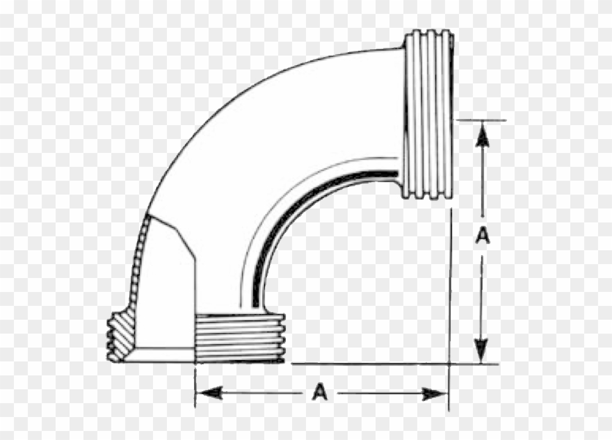 2c 1″ Elbow 90° Bevel Seat Threaded End X Bevel Seat Clipart