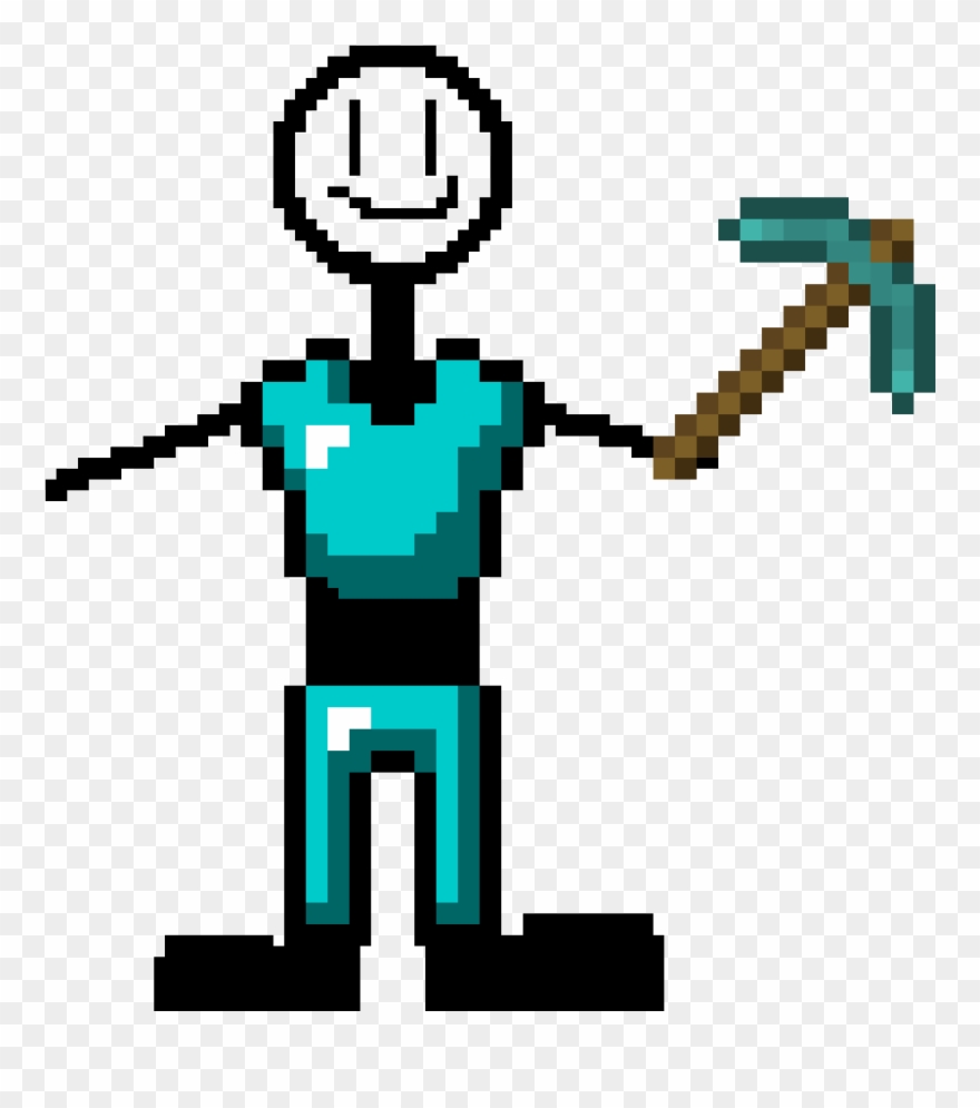 Minecraft Noob But Knows How To Get Diamond Armour Clipart