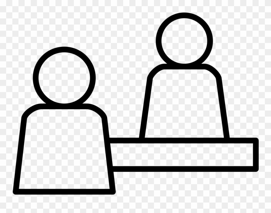 Icon Of Two People In A Consultation Clipart