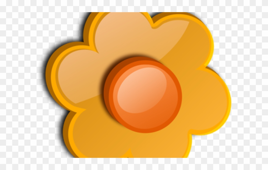 Orange Flower Clipart 4 Flower - Png Download