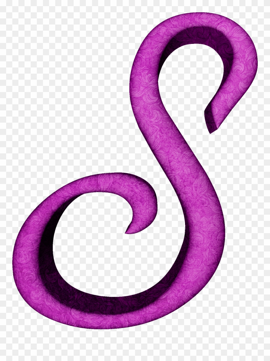 Alfabeto Estampado De Hojas En Fucsias Clipart