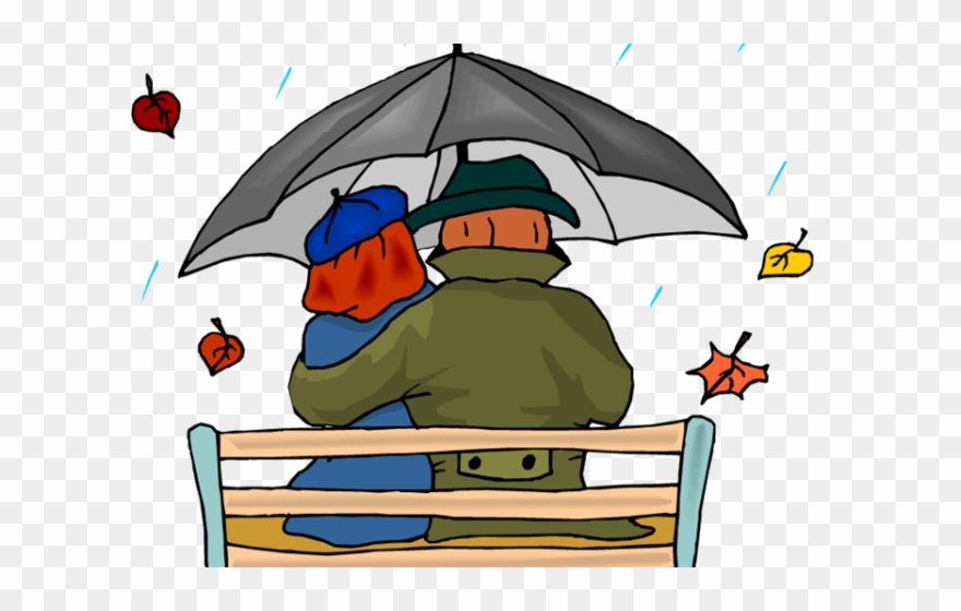 Rain Clipart Couple - Png Download