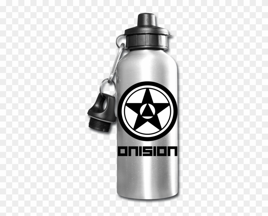 Clip Black And White Library Onision Water Bottle Front - Png Download