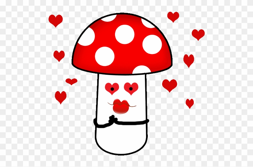 Mushy Mushroom Love Clipart