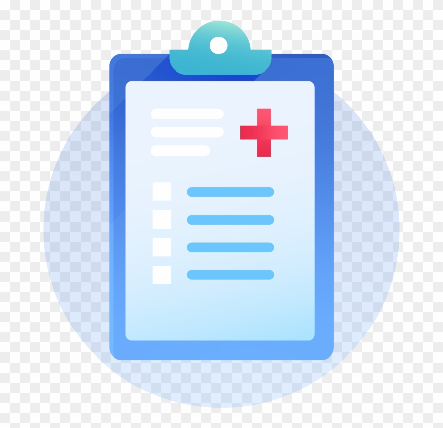 Clipboard With Medical Record - Png Download