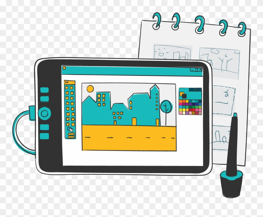 Illustrations The Final Sketches Become Illustrations Clipart