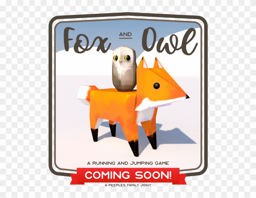 Fox And Owl Game Characters C4d Low Poly Illustration Clipart