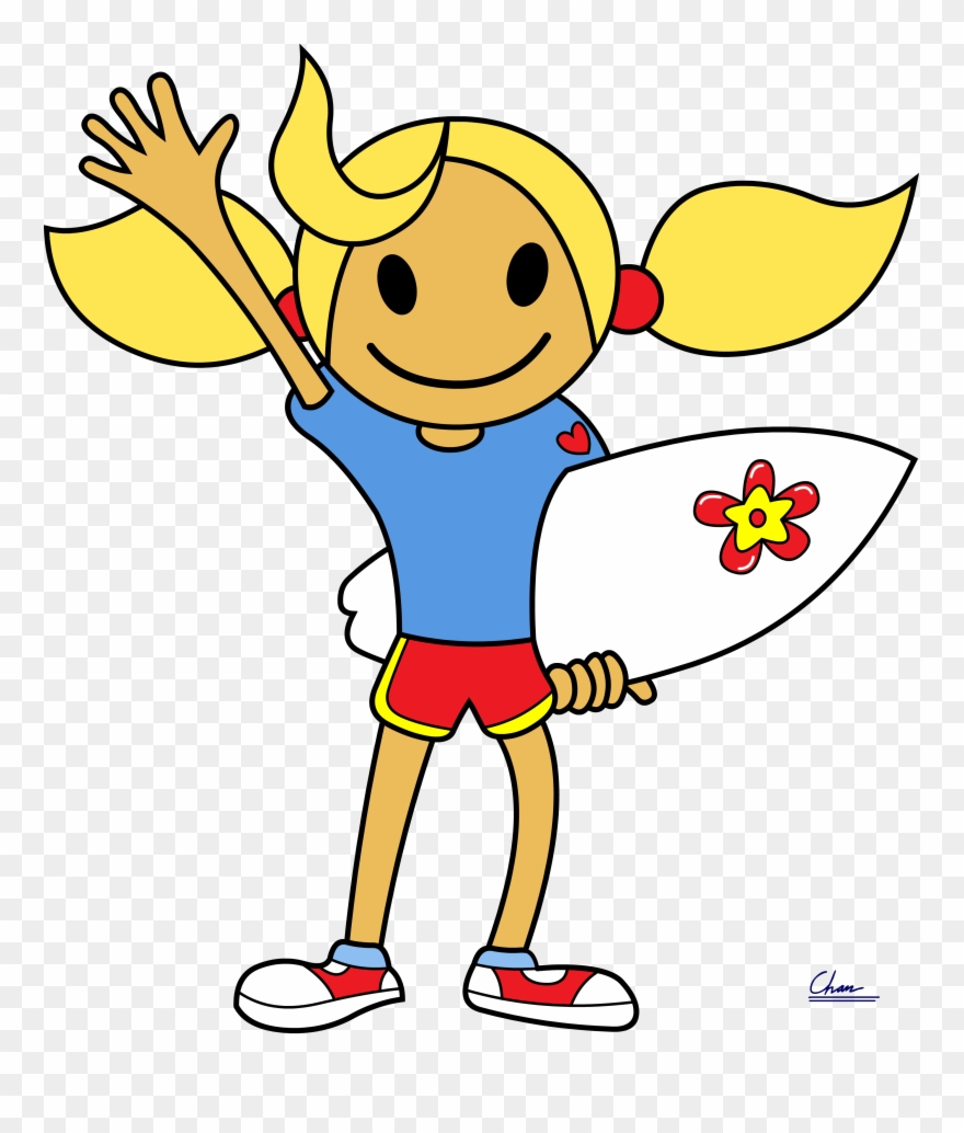 Surfer Girl From Summerland By Digbio Clipart