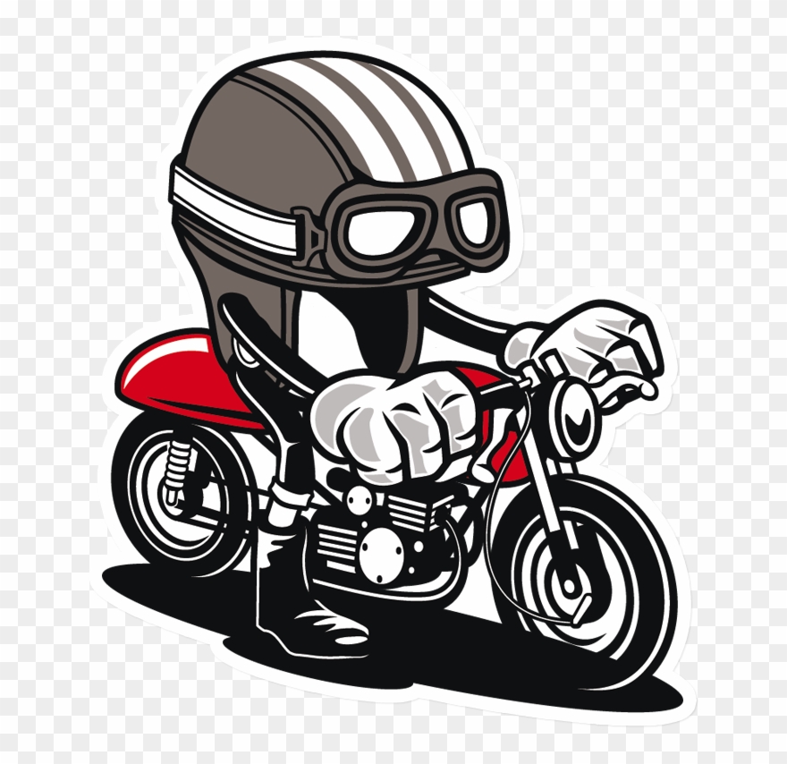 Sticker That Kick Ass Caferacer Helmet Clipart