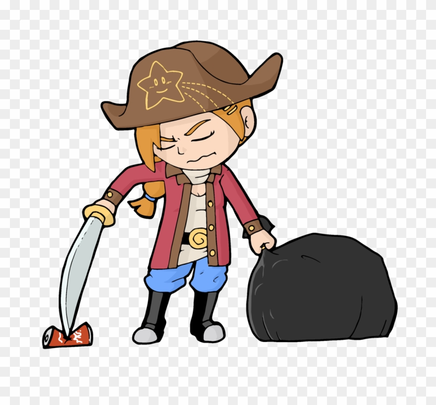 Seilah Barbossa On Cleanup Duty Clipart