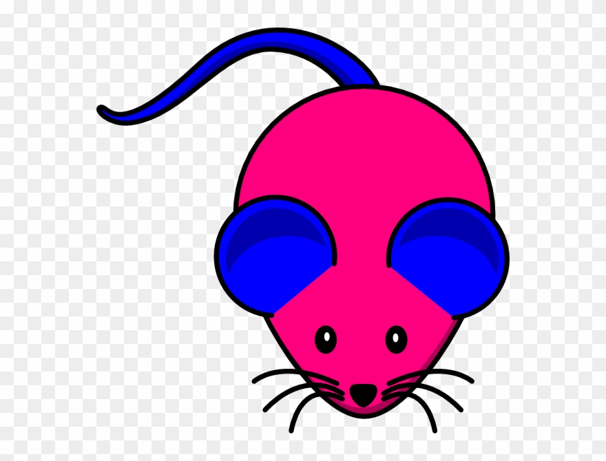 Blue Pink Hybrid Mouse Svg Clip Arts 600 X 590 Px - Png Download