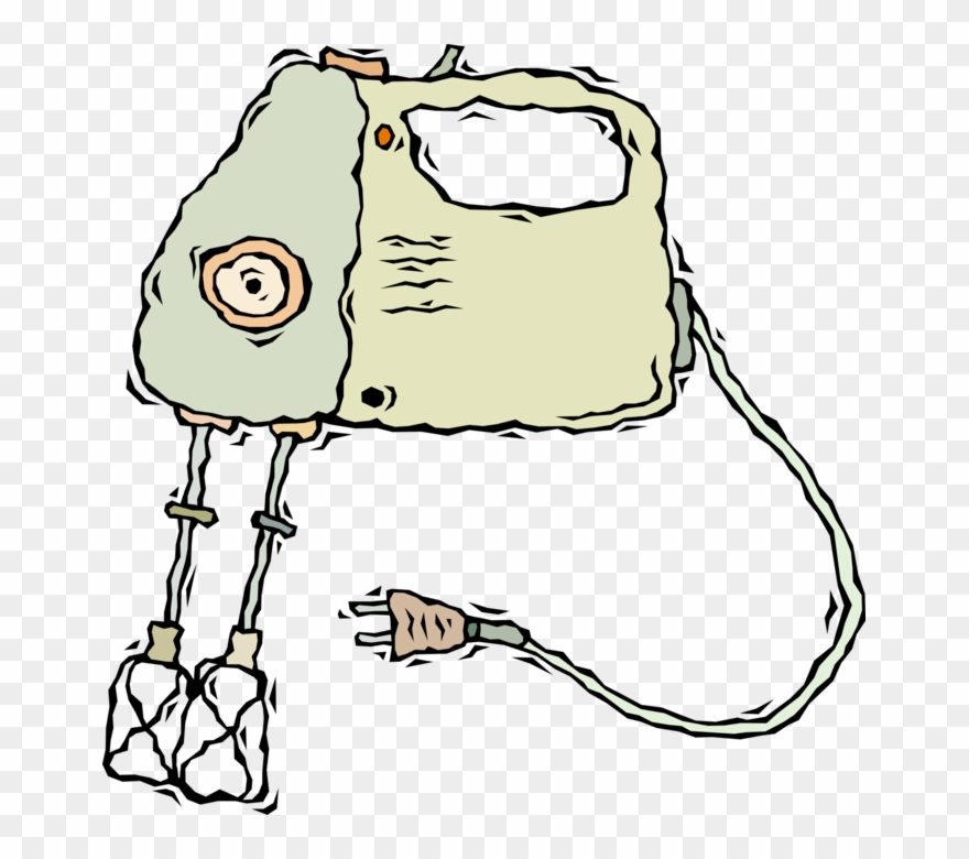 Vector Illustration Of Kitchen Appliance Electric Egg Clipart