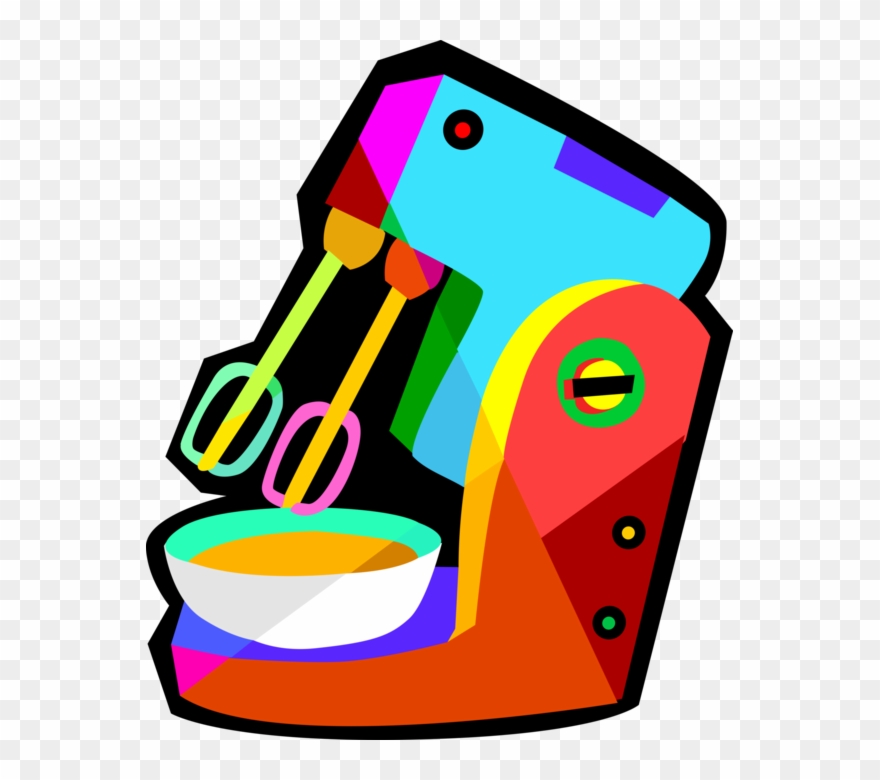 Vector Illustration Of Electric Hand Mixer Egg Beater Clipart