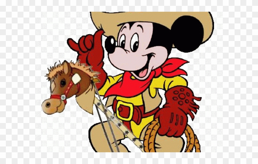 Mickey Mouse Clipart Cowboy - Png Download