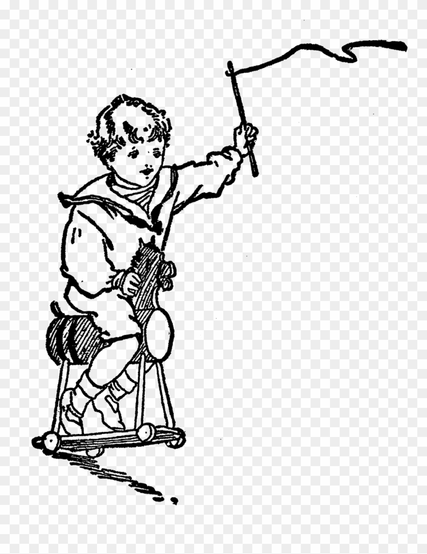 He's Got A Whip In Hand To Make The Horse Go Faster Clipart