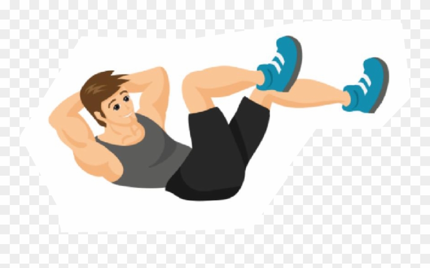 Exercising Clipart Sit Ups - Png Download