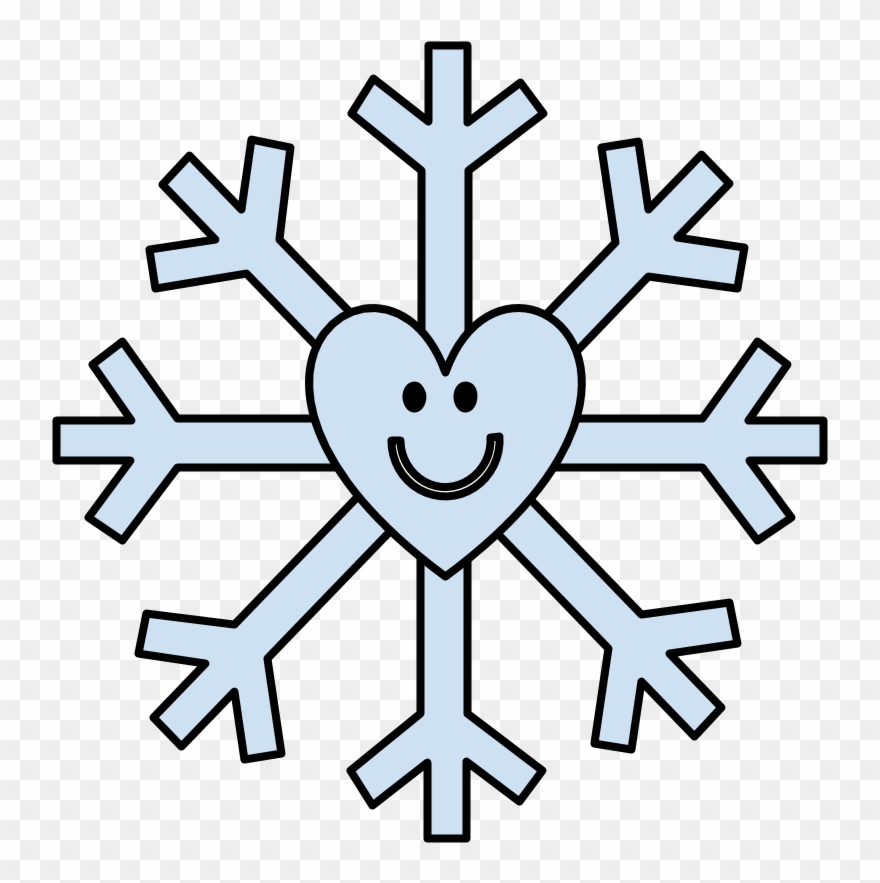 Snowflake, Smiley Face, Heart, Light Blue Clipart