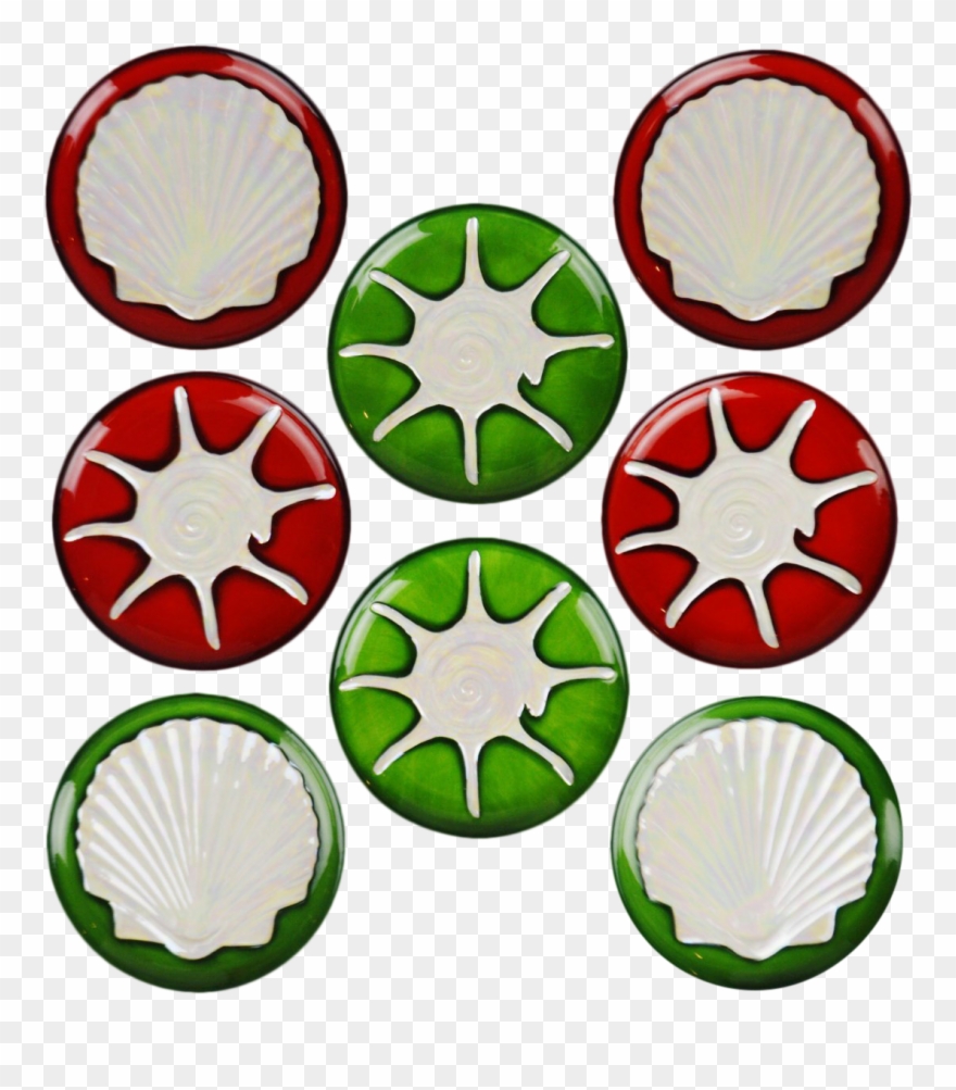 Vintage Porcelain Dessert Plates With Iridescent Seashell Clipart