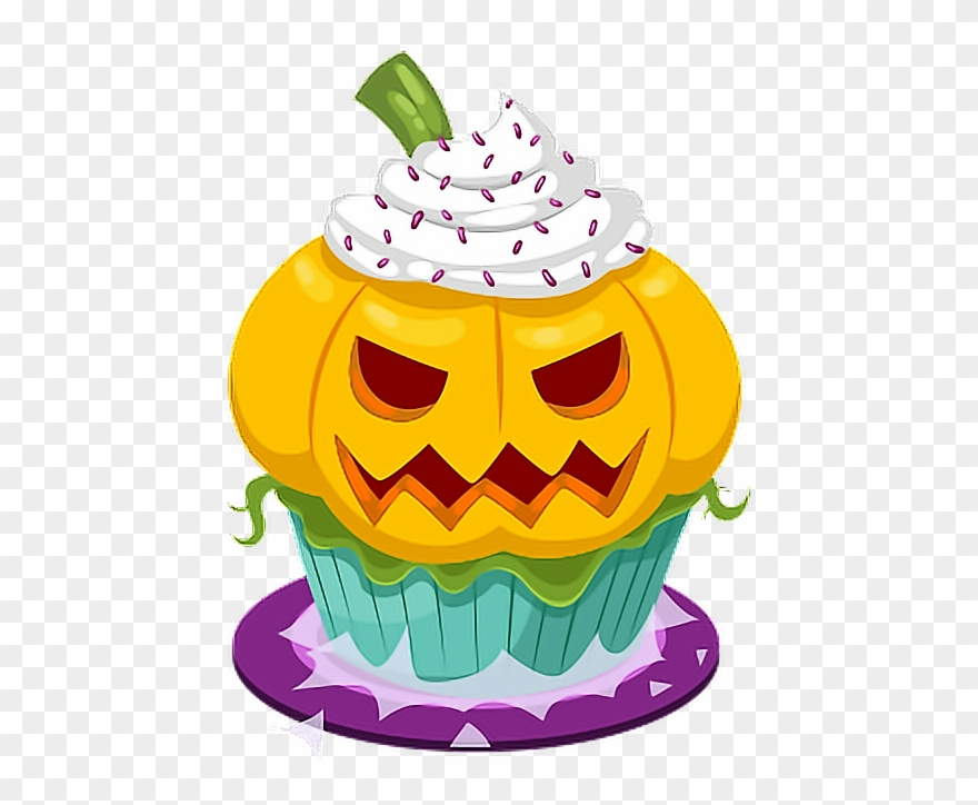 Cupcake Cake Monster Pumpkin Halloween Fantastic Freeto Clipart